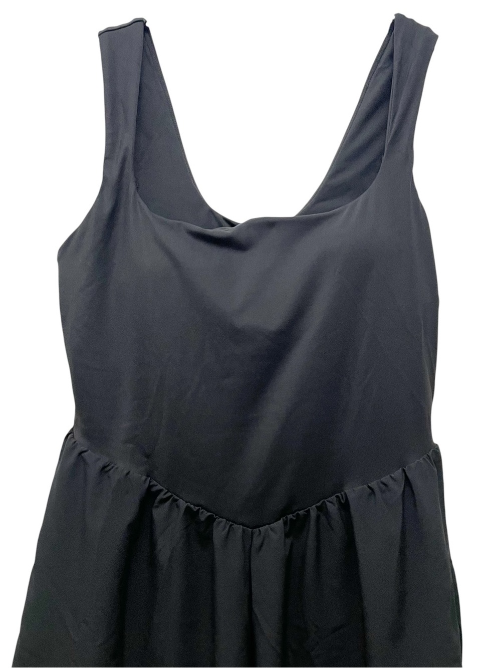 NWT Halara Breezeful Square Neck Active Dress M Black Built In Shorts Pockets - Picture 6 of 15